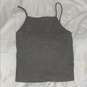 American Eagle Outfitters Gray Ribbed Sleeveless Camisole